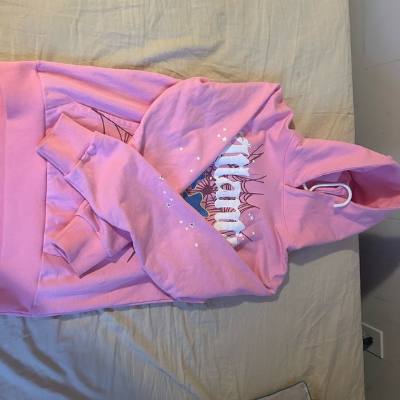Sp5der worldwide Atlanta pink hoodie - Picture 3 of 5